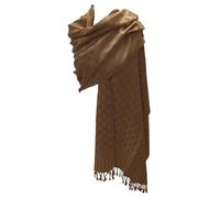 Etole écharpe Pashmina et Soie - Bicolore Marron Beige