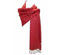 Etole écharpe Pashmina et Soie - Bicolore Rouge Beige