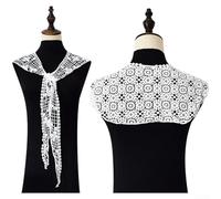 Étole féminine au crochet avec motif creux en dentelle pour ajouter un look raffiné à des tenues décontractées et formelles (B)