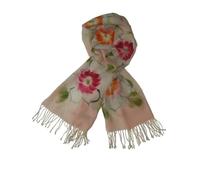 Etole femme 100% laine - écharpe chale multicolore Orange Rose Vert..
