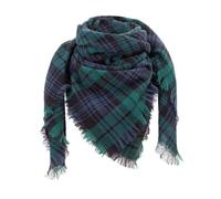 Etole Femme Echarpe 18 Ans Anniversaire Fille Écharpe carrée à carreaux New Thorn pour femme Écharpe triangulaire à carreaux pour femme Etole Doree Echarpe Pashmina Bandeau En Soie (Green, A)