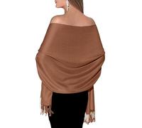 Étoles et châles en pashmina pour robes de soirée - Grandes et douces, parfaites pour les mariages, marron clair, One Size