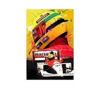 ETOMEY Impression sur toile Ayrton Senna Legend F1 - Décoration de chambre à coucher, bureau, chambre - Cadeau - Sans cadre - 60 x 90 cm