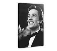 ETOMEY Poster Alain Delon sur toile - Décoration murale - Peinture pour salon, chambre à coucher - Style cadre - 30 x 45 cm