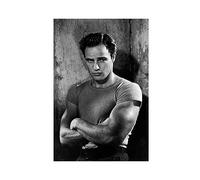 ETOMEY Poster vintage sur toile Acteur de cinéma - Marlon Brando - Décoration de chambre à coucher, de sport, de bureau, de chambre, cadeau sans cadre, 20 x 30 cm