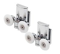 ETomey Roulette Douche 2 Pcs/4PCS Shower Door Rollers 23mm Twin Zinc Alloy Shower Door Wheels Top Roulette Porte Coulissante Douche (Color : Bottom 2pcs, Size : 23mm)