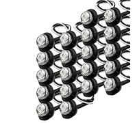 Etomvoop 20X Feux de Gabarit LED Feux Latéraux Eclairage, 12 V/24 V LED, clignotants latéraux avant et arrière super lumineux pour camion, remorque, van, caravane, camion, voiture, bus (blanc)