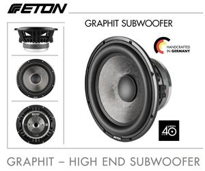 ETON GRAPHIT8-4 Graphite 8-4 20 cm 2x4 Ohm Subwoofer Chassis 800 Watt