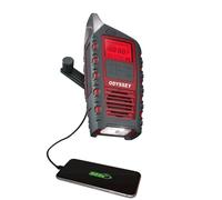 Eton Odyssey NOAA Radio météo à manivelle - Radio d'urgence toutes bandes - Radio tempête AM/FM à ondes courtes - Bluetooth, chargeur de téléphone, RDS, solaire, lampe de poche multifonction, camping,