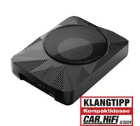 ETON USB 10 AR - Caisson de basses actif très compact de 25 cm/10" pour voitures et camping-cars - Basse sous-siège active puissante avec amplificateur, woofer à longue course - 350 W