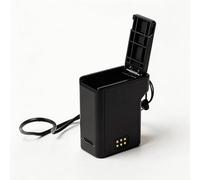 eTone GR3/3X 3 en 1 Étui de chargement pour Ricoh GR3/GR3X, DB-110/LI-92B/LI-90B, charge rapide de type C, cuir, fermeture magnétique, peut contenir 2 piles