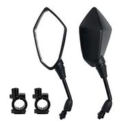 ETOPARS 1 Paire 10mm Rétroviseurs de Moto Universels Rétroviseur de Guidon d'extrémité Moto Rétroviseurs Latéraux 360 Degrés Réglable Scooter Bicyclette Noir avec 7/8" Montage