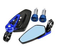 ETOPARS 1 Paire 22mm Rétroviseurs de Moto 7/8" Rétroviseur de Guidon d'extrémité Moto Aluminium Verre Bleu Rétroviseurs Latéraux 360 Degrés Réglable Scooter Bicyclette Bleu