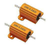 ETOPARS 2 Pièces Résistance 10W 0,33 Ohm 5% Résistance Boîtier en Aluminium Résistances de Charge Châssis Bobiné Monté Convertisseur Adaptateur Lumière Hyper Flash Décodeur