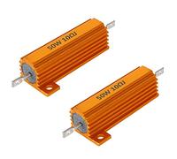 ETOPARS 2 Pièces Résistance 50W 10 Ohm 5% Résistance Boîtier en Aluminium Résistances de Charge Châssis Bobiné Monté Convertisseur Adaptateur Lumière Hyper Flash Décodeur