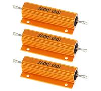 ETOPARS 3 Pièces Résistance 100W 10 Ohm 5% Résistance Boîtier en Aluminium Résistances de Charge Châssis Bobiné Monté Convertisseur Adaptateur Lumière Hyper Flash Décodeur