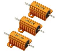 ETOPARS 3 Pièces Résistance 10W 10 Ohm 5% Résistance Boîtier en Aluminium Résistances de Charge Châssis Bobiné Monté Convertisseur Adaptateur Lumière Hyper Flash Décodeur
