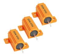 ETOPARS 3 Pièces Résistance 25W 47 Ohm 5% Résistance Boîtier en Aluminium Résistances de Charge Châssis Bobiné Monté Convertisseur Adaptateur Lumière Hyper Flash Décodeur