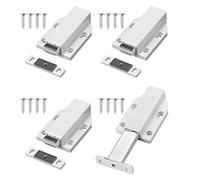 ETOPARS 4 Pièces Loquets Magnétiques Push to Open - Amortisseur Porte Placard, Fermeture Poussoir pour Armoire Blanc