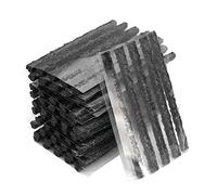 ETOPARS 50 pièces Réparation de Pneus sans Chambre Bande Crevaison Kit Cordes Prise Courant Caoutchouc Outil Rétablissement Voiture Noir 100mm x 6mm