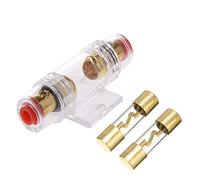 ETOPARS 80A Porte-fusible AGU Voiture Automobile l'audio Puissance sécurité protéger Tube de Verre plaqué Or avec 2pcs 80Amp fusibles AGU