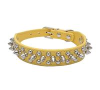 ETOPARS Collier pour Chien en Cuir Clouté à Pointes, Collier pour Chien Bullet Nail Rivet, Collier pour Chiens de Taille Moyenne et Grande Pitbull, Chien Laisse Punk