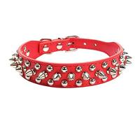 ETOPARS Collier pour Chien en Cuir Clouté à Pointes, Collier pour Chien Bullet Nail Rivet, Collier pour Chiens de Taille Moyenne et Grande Pitbull, Chien Laisse Punk