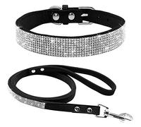 ETOPARS Laisses de Collier de Chien Strass, Cristal de Diamant Ensemble de Laisse pour Collier de Chien, Collier en Strass pour Chien Mignon, Harnais pour Collier de Chien