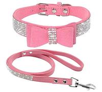 ETOPARS Laisses de Collier de Chien Strass, Cristal de Diamant Ensemble de Laisse pour Collier de Chien, Collier en Strass pour Chien Mignon