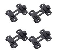 ETOPARS Loquet coulissant de porte rabattable en acier inoxydable pour serrure de porte de grange antique Lot de 4