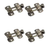 ETOPARS Loquet coulissant de porte rabattable en acier inoxydable pour serrure de porte de grange antique Lot de 4