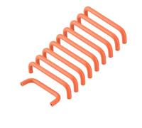 ETOPARS Lot de 10 Poignee de Meuble Cuisine avec Vis, Orange Cuisine Poignées Entraxe 96mm Aluminio pour Placards Poignet de Porte Chambre d'enfant