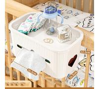 ETOPARS Paniers de rangement 2 en 1 à suspendre pour dortoir, lit superposé - Sac de rangement pour téléphone portable, magazines, livres (motif 3 - blanc avec couvercle)