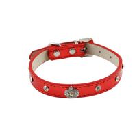 ETOPARS PU Couronne Strass Collier pour Chiots, Colliers de Chiens à Rivet