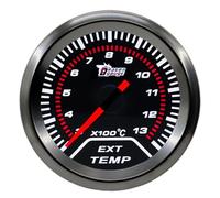 ETOPARS Universelle Voiture Jauge de Température Gaz d'échappement 2 Pouces 52mm Température échappement Essence Jauge Gaz Température Pointeur Manometre Blanc Lumière Fumée Automobile