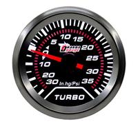 ETOPARS Universelle Voiture Turbo Suralimentation Jauge 2 Pouces 52mm Turbo Boost Jauge -30 to 35 Psi Turbo Pression Pointeur Manometre Blanc Lumière Indicateur Instruments Fumée