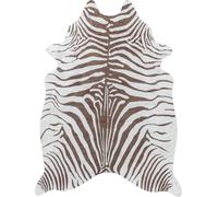 Etosha Zèbre antidérapant tapis tissé à plat rectangle 100x135cm peau d'animal (imitation) brun