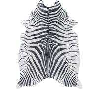 Etosha Zèbre antidérapant tapis tissé à plat rectangle 150x200cm peau d'animal (imitation) noir