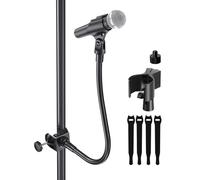 Etour Support de microphone col de cygne de 48,3 cm, bras réglable à 360° avec 2 supports de micro, pince de serrage robuste et adaptateurs à vis de 5/8"-3/8" et 5/8"-1/4", idéal pour podcasting