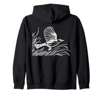 Etourneau Sansonnet Art linéaire Ornithologue Sweat à Capuche