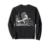 Etourneau Sansonnet Art linéaire Ornithologue Sweatshirt