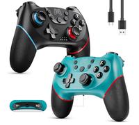 Etpark 2 Pack manettes pour Switch, manette Bluetooth pour Switch/Switch 2/Lite/OLED, manette Pro avec joystick à effet Hall, fonction réveil, vibration, turbo, gyroscope 6 axes