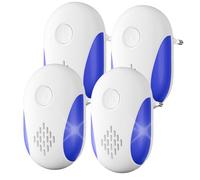 Etpark Répulsif Ultrason Souris et Rats 4 Pack,Puissant Ultrasonique Contre Les Nuisibles for Anti Mouse Rats Rongeurs Araignée and Other Pests Efectively（Blanc）