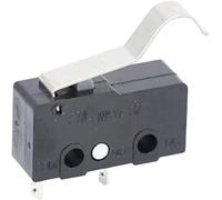 ETPBRIMSF Micro commutateurs 5 PCS Mini Micro-commutateur d'immatriculation Pas de nc 3 Épingles PCB Terminaux SPDT 5A 125V 250V 2 Microswitchs à Arc Rouleaux 9 mm Microswitches(2p Curved Handle)