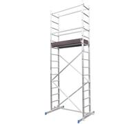 ETRA Echafaudage en aluminium hauteur de travail 5m avec roulettes