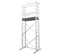 ETRA Echafaudage en aluminium hauteur de travail 5m sans roulettes
