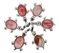 Étrange Pierre Naturelle Cristal Pierre précieuse Obsidienne Blanc Turquoise Tortue Pendentif rétro Mignon Unisexe Printemps et Automne Usage Quotidien - aléatoire, Rouge pastèque, Taille uniqu
