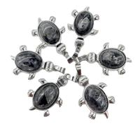 Étrange pierre naturelle cristal pierre précieuse obsidienne blanc turquoise tortue pendentif rétro mignon unisexe printemps et automne usage quotidien - aléatoire,Pierre chatoyante,Taille uniqu