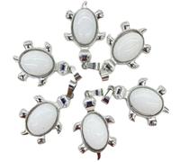 Étrange pierre naturelle cristal pierre précieuse obsidienne blanc turquoise tortue pendentif rétro mignon unisexe printemps et automne usage quotidien - aléatoire, pierre blanche, taille unique