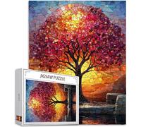 Étrange Puzzle 1500 Pièces Adultes, DIY Puzzle Arbre Couleur Puzzles, Jigsaw Jeu éducatif effrayant, Ddifficile pour Adultes avec Emballage Cadeau for Decoration Chambre Murale, Cadeau Homme, Model522